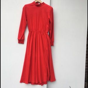 Red velvety California design Christmas dress sz 4